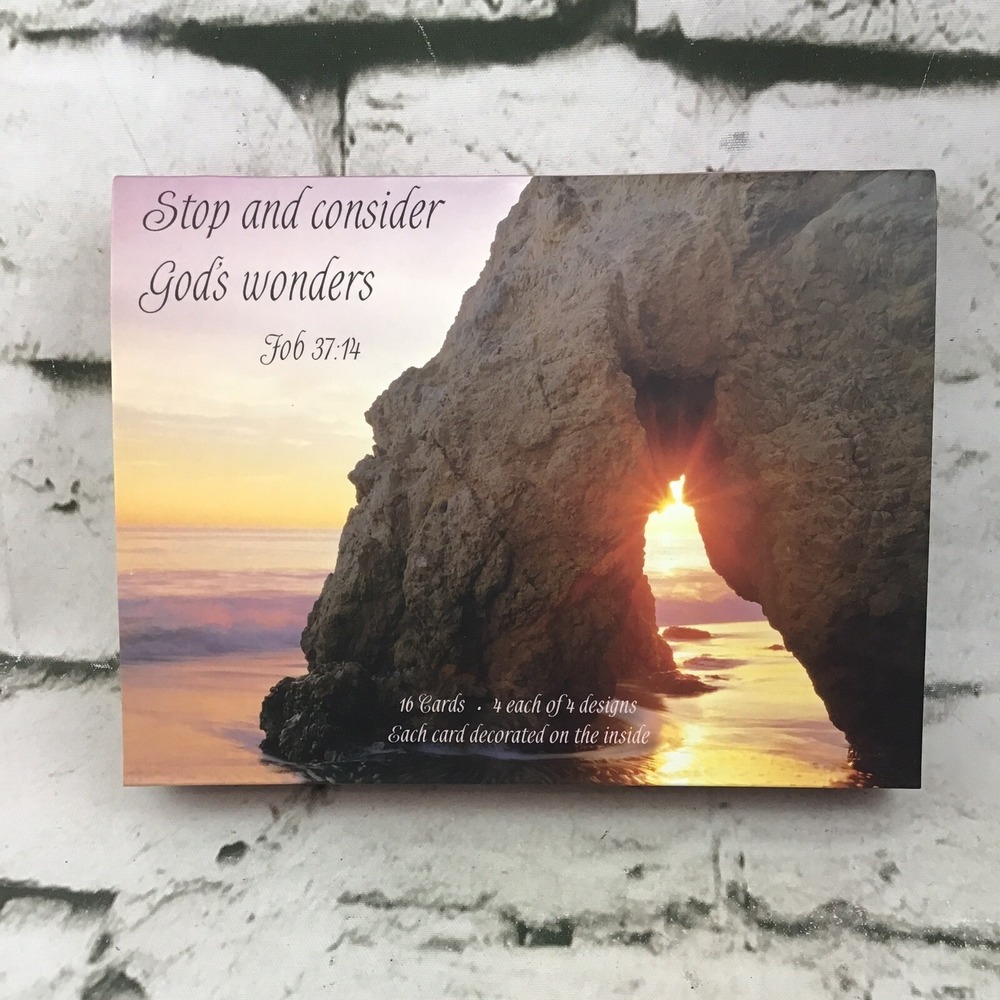 Stop And Consider God's Wonders Box Of 16 Beach Themed Notecards By Driftwood